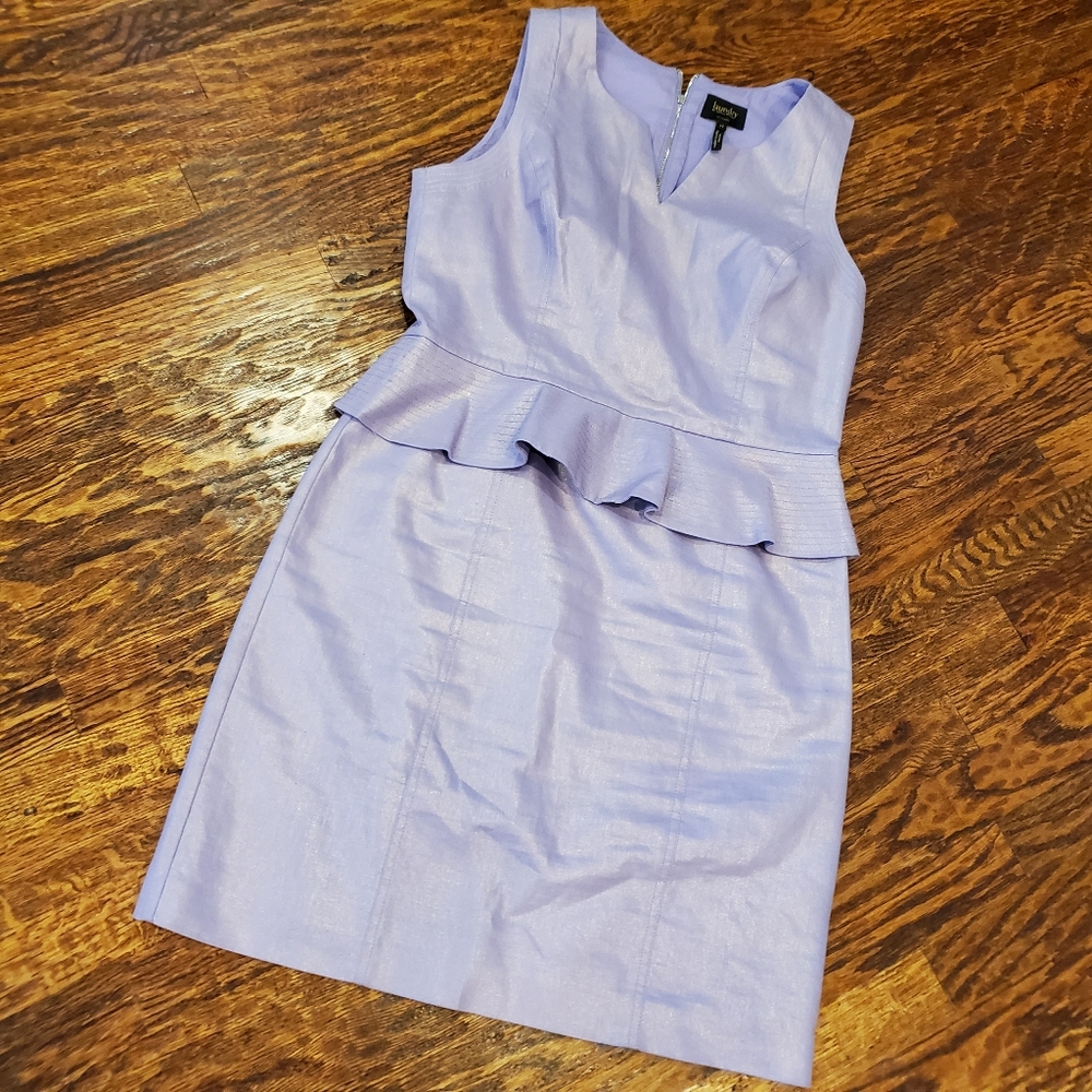 Laundry by Shelli Segal Sz 12 Purple Peplum Dress